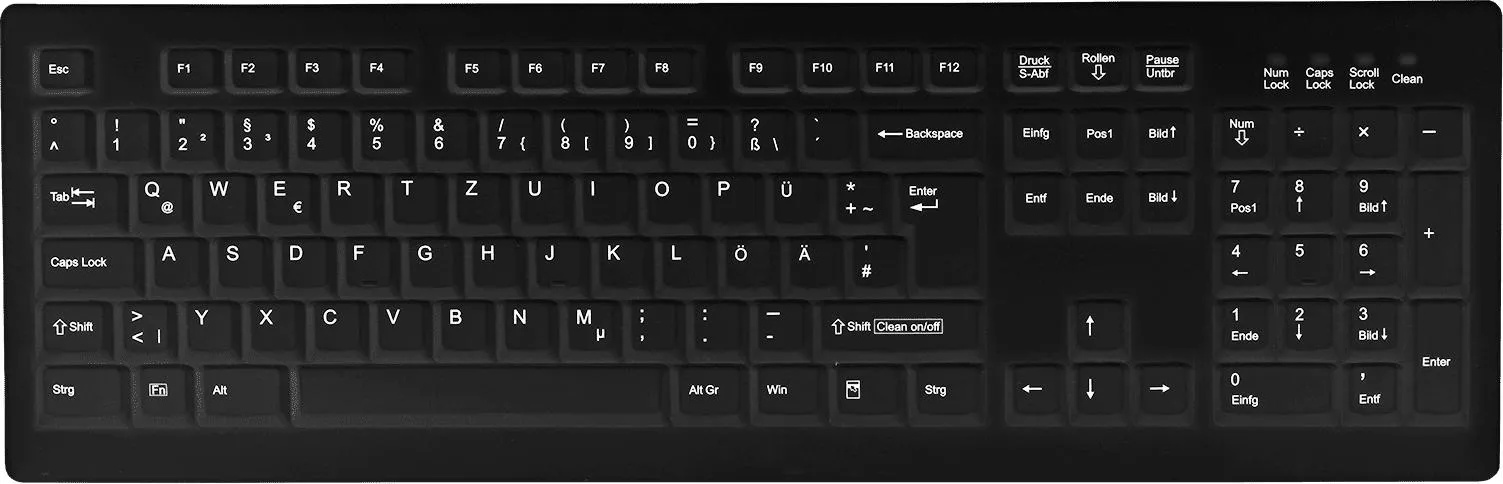 Active Key ak-c8100f-fu1-b/ge (DE, Kabelgebunden), Tastatur, Schwarz
