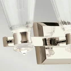 Licht-Erlebnisse Wandlampe ALANA 3x LED 18W Nickel poliert Transparent Material: Stahl, Aluminium, Glas LE121215