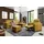 Fun Möbel Ecksofa Schlafsofa Sofa CANTON in Stoff Camelia Senfgelb Ottomane Rechts - Gelb