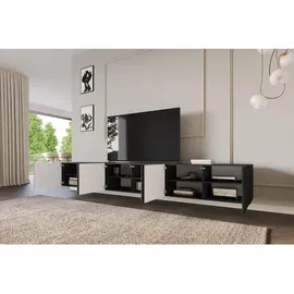 altdecor VIRA Lowboard 300 cm Schwarz Holz