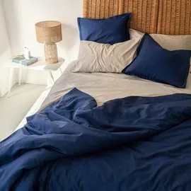 happy friday s.l. Basic Bettbezug Blau 140 x 200 cm