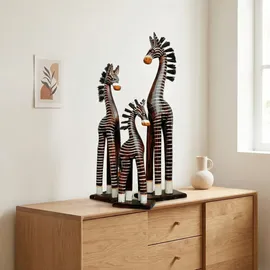 Woru Holz-Zebra Deko-Zebra im 3er Set