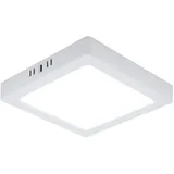 V-Tac LED Deckenlampe Wohnzimmerleuchte Flurlampe Aufbau-panel Kunststoff weiß, 18w 1980lm 6500k kaltweiß, L 21,4 cm