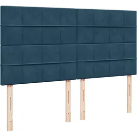 vidaXL Boxspringbett 180 x 200 cm Dunkelblau