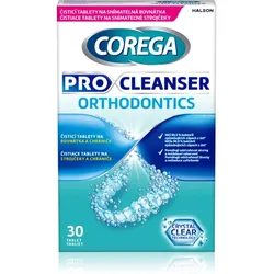 Corega Pro Cleanser Orthodontics Tabletten zur Reinigung von Zahnspangen 30 TABL