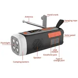 Notradio, 4500 Mah, Tragbar, Mit Handkurbel, Solarbetrieb, Am/fm/sw-radio, Outdoor-radio, Kabellos, Bluetooth