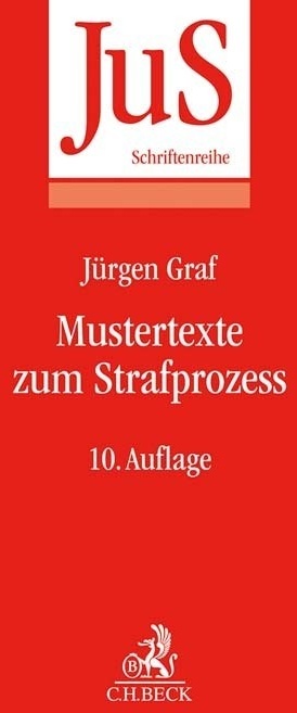 Mustertexte Zum Strafprozess - Jürgen Graf  Kartoniert (TB)