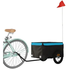 vidaXL Fahrradanhänger schwarz/blau 30 kg 2023