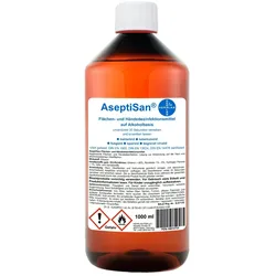 AseptiSan - VAH gelistet I 1000 ml Nachfüllflasche I Händedesinfektionsmittel I Pharmazentral-Nr-16613733 I HERRLAN Qualität