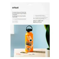 cricut holografisch bedruckbare Aufkleberfolie für Schneideplotter transparent holografisch,  0093573276927  5 Stück