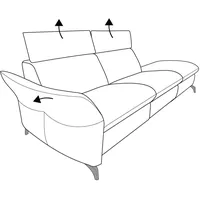Sofa himolla 2,5 Sitzer MAINSTADT (BHT 225x92x100 cm) - BHT 225x92x100 cm
