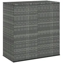 vidaXL Garten-Kissenbox PE Rattan 100x49x103,5 cm Grau