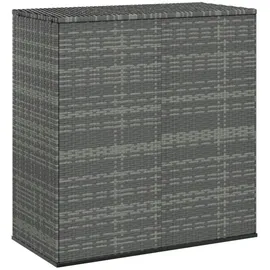 vidaXL Garten-Kissenbox PE Rattan 100x49x103,5 cm Grau