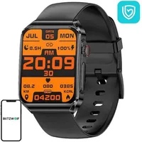BLITZWOLF BW-HL6 Smartwatch (schwarzes Silikon)