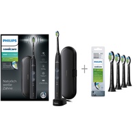 Philips Sonicare Protective Clean 4500 Elektrische Zahnbürste mit Schalltechnologie HX6830/53 & Optimal White - Aufsteckbürsten 4 Stück