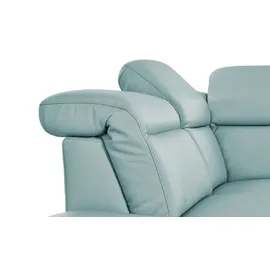 HIMOLLA Eckcouch Leder 2-Sitzer Blau