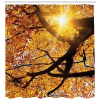 ABAKUHAUS Duschvorhang 175 x 200 cm aprikose braun