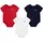 Nike Body NIKE SPORTSWEAR "für Babies", Jungen, Gr. 62 (3), N-Gr, rot (weiß, obsidian, rot), Jersey, Obermaterial: 60% Baumwolle, 40% Polyester, unifarben, Rundhals, abgesteppt, Bodys Body, im praktischen 3er-Pack, mit Rundhalsausschnitt, für Babys