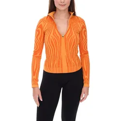 YOU DO YOU Damen Long-Sleeve Trainings-Pullover mit Half-Zip cooles Sport-Shirt Yoga-Mode 905031 Orange - S