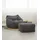 mokebo Sitzsack Der Lümmel Cord 73 x 60 x 138 cm Grau mit Hocker