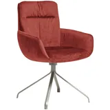 Venjakob Armlehnstuhl, Edelstahl, Rost, Metall, Textil, Stativgestell, 61x90x64 cm, Goldenes M, Made in Germany, Dgm, Lederauswahl, Stoffauswahl, Sitzfläche 360° drehbar, Gestellauswahl, automatische Rückholfunktion, Esszimmer, Stühle, Esszimmerstühle, Armlehnenstühle
