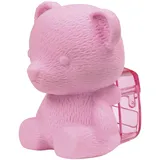Westcott E-66063 00 Radierer 3D mit Anspitzer, für Stiftdurchmesser 8mm, Bär (Pink)