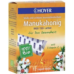 Hoyer Manukahonig Liquid-sticks MGO 150+ 12 St