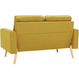 vidaXL 2-Sitzer-Sofa Gelb Stoff