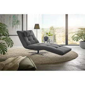 KAWOLA Relaxliege LETICIA Feincord 0 x 0 x 0 cm grau mit Nackenkissen