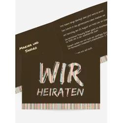 Hochzeitskarten Einladungen selbst gestalten mit Spruch und Fotos im Onlinedesigner bei Meine-Kartenmanufaktur.de