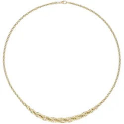 Collier VIVANCE "mit Verlauf", gelb (gelbgold 375), Halsketten, Damen, Gelbgold 375
