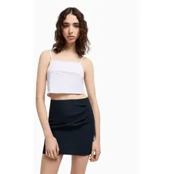 Armani Exchange für Damen. XW000448AF12750UB100 Marineblauer Rock mit hoher Taille (XXL), Lässig, Polyester