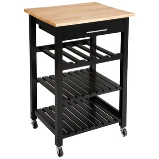Atmosphera Créateur d'intérieur Küchenwagen schwarz H 88 cm - Schwarz