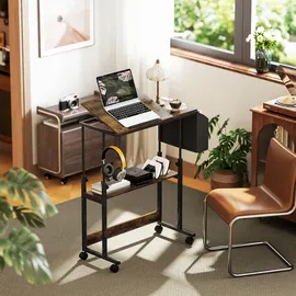 Homcom Höhenverstellbar Braun Metall, 92x104x40 cm, Arbeitszimmer, Büro, Rustikales