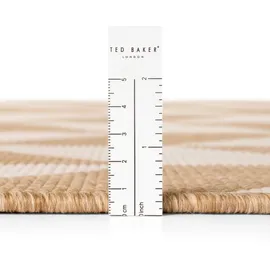 Ted Baker Terrick Wendeteppich", beige Jute weiß), B:200cm H:8mm L:300cm, Polypropylen, Teppiche, Teppich, Designteppich, Wetterfest, Pflegeleicht, Modern, Wohnzimmer, Terrasse