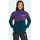Adidas TERREX Multi Climawarm Fleece Oberteil elektrisches Lila|khakigrün|lagunenblau L