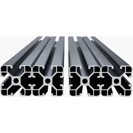 Vevor 4er Set 600 mm T-Nut 4040 Aluminium-Strangpressprofil, eloxierte Linearschiene nach europäischem Standard, Nutenprofil für 3D-Drucker, CNC-Maschine DIY, Lasergravur, Schwarz
