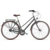 Bergrausch Cityrad Marlies 7, 7 Gang Shimano Nexus 7 Rücktritt Schaltwerk, Nabenschaltung Rücktritt, Citybike Damenrad 28 Zoll tiefer Einstieg schwarz/grau schwarz 45 cm