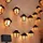 Lumiled Lichterkette Laterne Solar außen 10 Laterne LEDs 3,8 Meter Warmweiß 3000K Solarlichterkette Laternen Outdoor Lichterketten Hochzeit Balko... - Schwarz