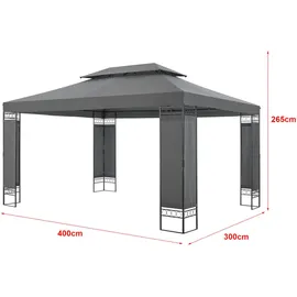 [en.casa] Lanciano 4 x 3 m Dunkelgrau