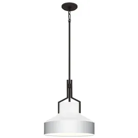 Quoizel Brecken 2-flg. 60W 30 cm rund/Gold/Weiß