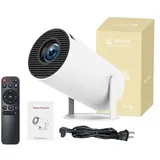 oklumi Mini Beamer Native 1080P 4K, WiFi 6 BT 5.4 Android TV Projektor 180°