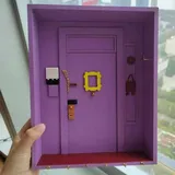Schlüsselhalter Aus Holz, Mini-tür, Lila, Freunde-schlüsselhalter, 6 Haken