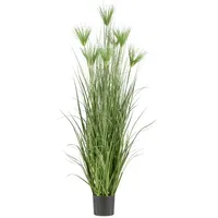 Creativ green Kunstgras »Zyperngras« mit sieben Zyperngrasblüten grün