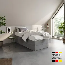 home collective Boxspringbett 90 x 200 cm H2 Grau