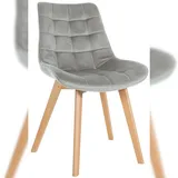 CLP Stuhl Brook Samt grau