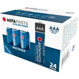 AgfaPhoto Batterie Alkaline Micro AAA LR03 1.5V Power Retail Box (24-Pack)