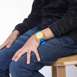 Q&Q VR99J003Y 10 mm Quarzgehäuse Blau Silikonarmband