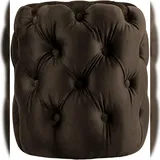 deluke Sitzhocker BADOR Samt 42 x 46 x 42 cm Dunkelbraun