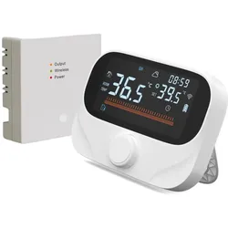 Smart Thermostat für Haus Kessel Heizung RF433 WiFi AC Thermostat 980ft Drahtlose Entfernung APP und weiß